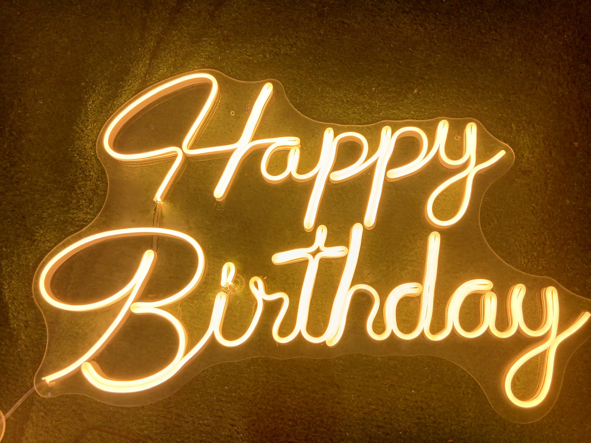 Happy Birthday Neón Led (Luz cálida)