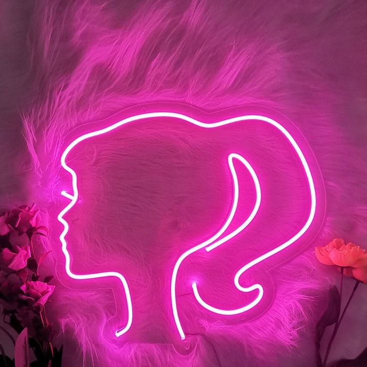 Silueta Neón Led Barbie