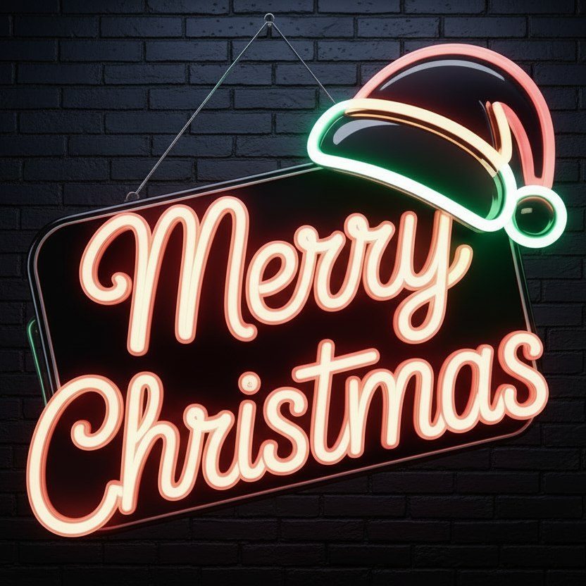 LETREROS DE NEÓN LED MERRY CHRISTMAS