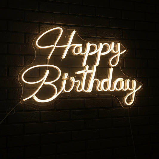 Feliz Cumpleaños Neón Led (Luz cálida)