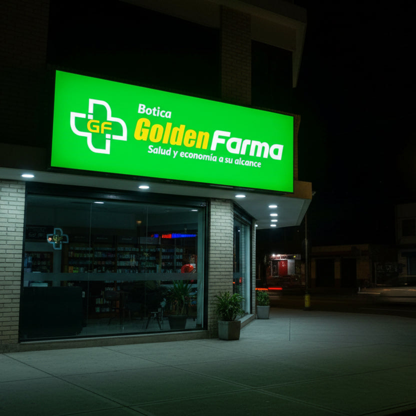 LETRERO LUMINOSO - GOLDEN FARMA