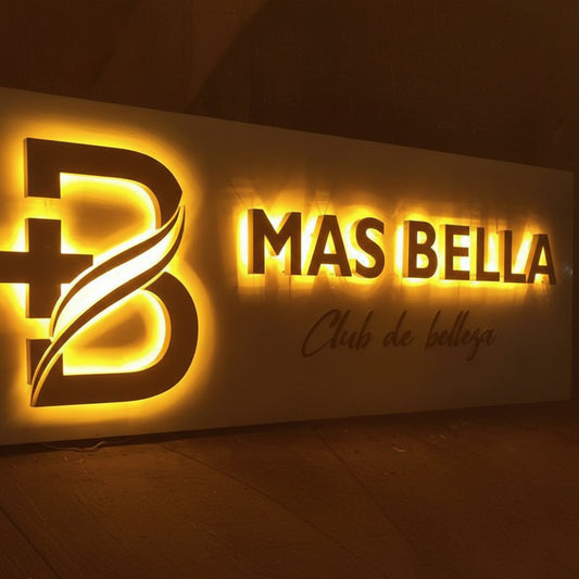 LETRAS ACRILICAS RETOILUMINADOS 3D