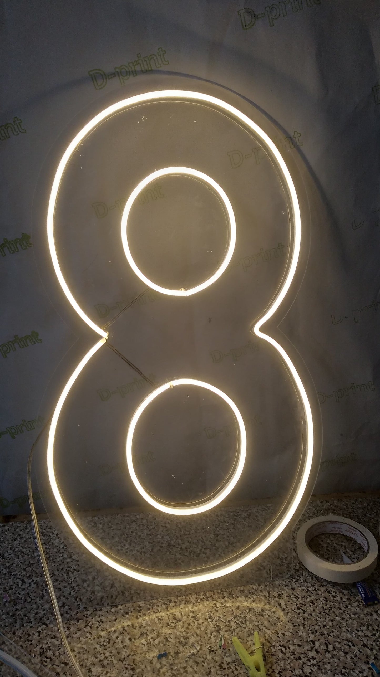 Número led 8