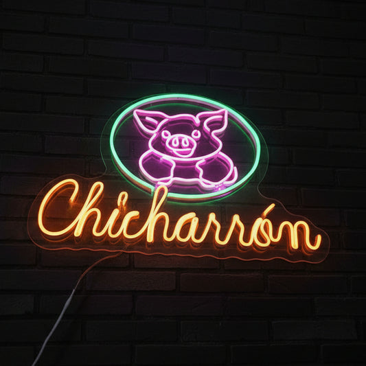 Cartel chicharrón led