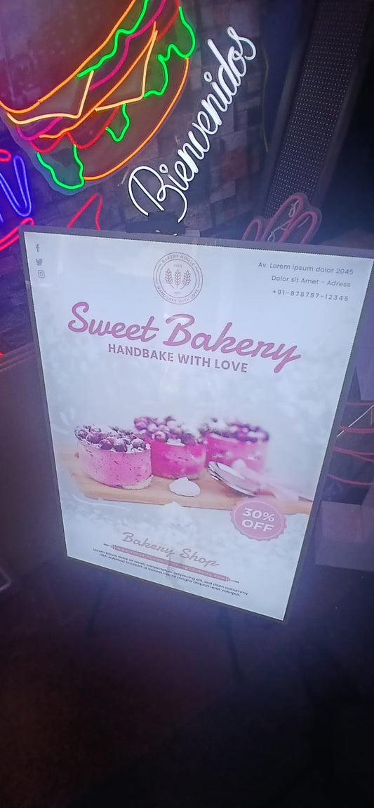 Backlight renovable  pantalla para tiendas.